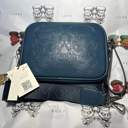 MONOIR Blue Embossed Frankenstein Bag